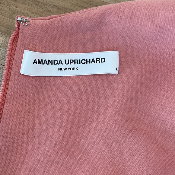 Amanda Uprichard Pink Mini Dress with slit size Large - Picture 4 of 5